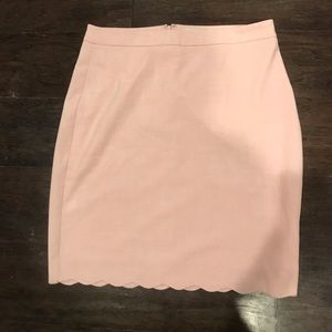 Elle wave hemmed pencil skirt light pink size 12